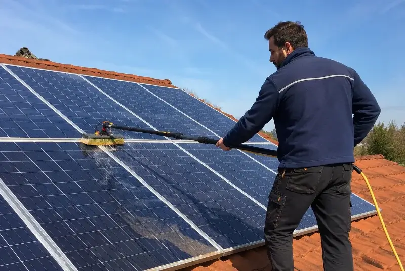 Nettoyage et entretien de panneaux solaires à la Motte-Chalancon